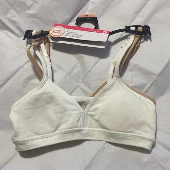 Wonder Nation girls bralette, t-shirt & sports bras; size: 28,30. You get 5 bras - Picture 5 of 5